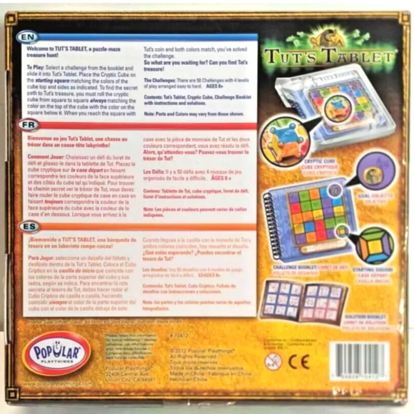 Tut's Tablet Strategy Logic Brainteaser Maze Puzzle Treasure Hunt Game Complete - Picture 2 of 6